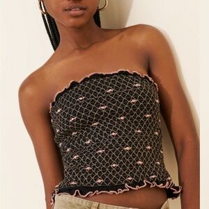 Free People Field Of Roses Tube Top Size XS NWT!